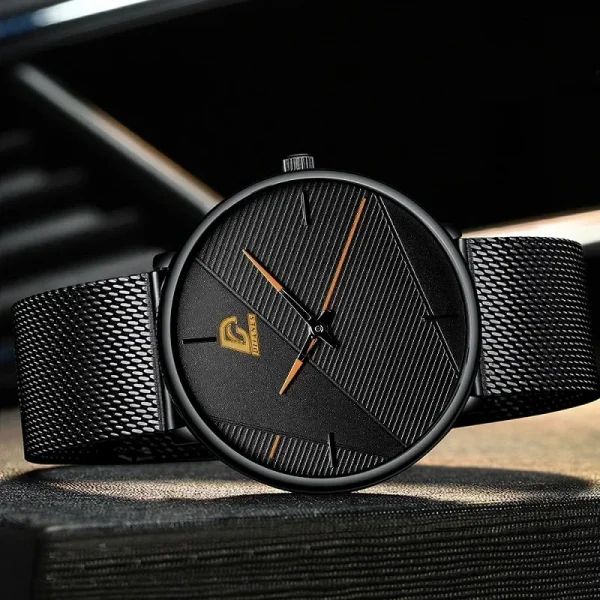 Minimalist Men Fashion Ultra-thin Quartz Wristwatch