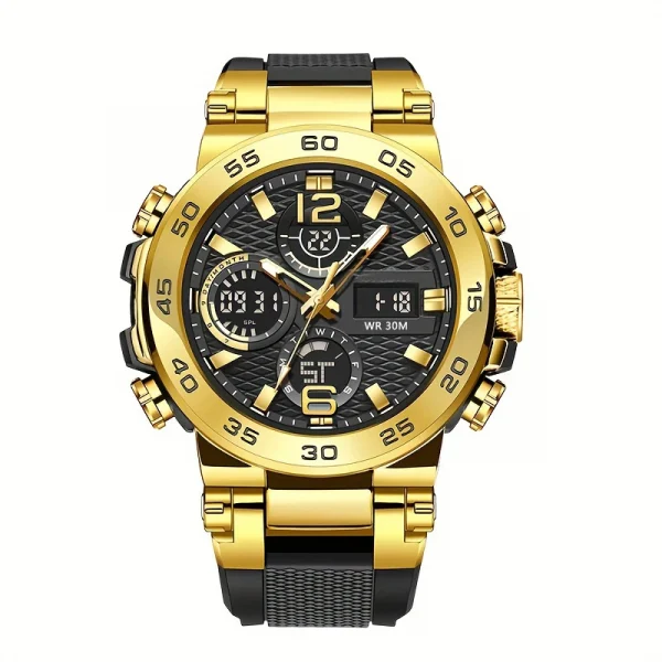 Waterproof Dual Display Sports Watch for Men