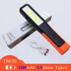 Portable COB LED Work Light Car Garage Mechanic Lamp Type-C Charging Flashlight