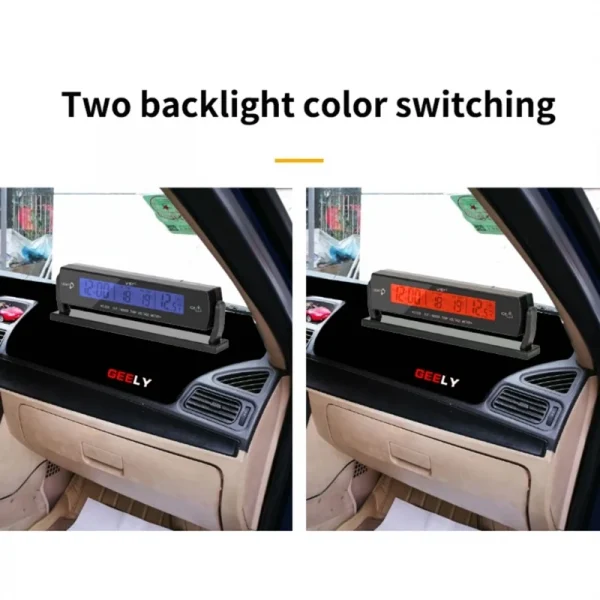 Atomic Clock with Indoor Outdoor Temperature, Digital Alarm Clock with Large Display, Self Setting Clock for Vehicle KXRE