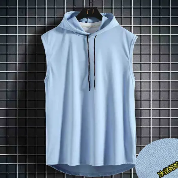 Men Sleeveless Hooded Summer Vest