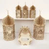 Eid Mubarak Wooden Pendant LED Candles Light