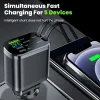 Retractable Car Charger Multi-Port