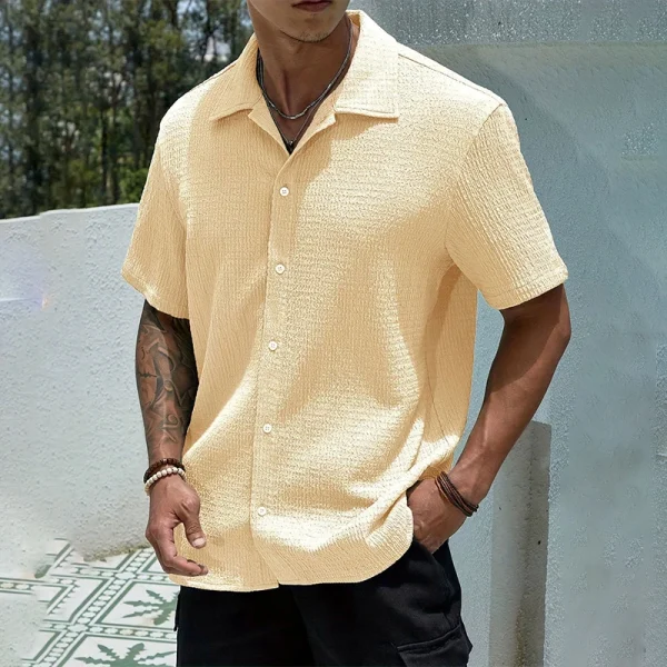 Men Short Sleeve Casual Summer Shirt