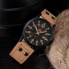 Men Fashion Quartz Wristwatch Leather Strap