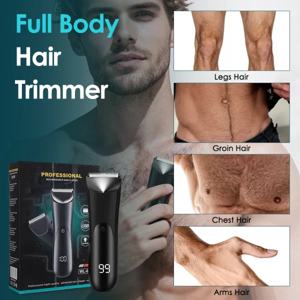 Hair Cutting Machine and Electric Shaver with LED Light
