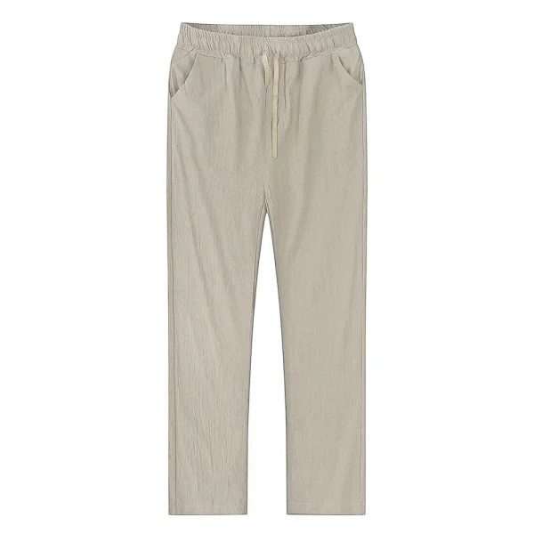 Men's Cotton Linen Pants Male Autumn  S-3XL