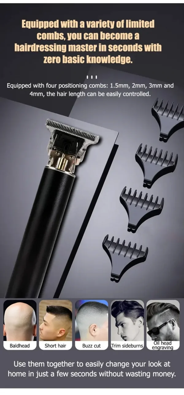 Electric Hair Cutting Machine T9 Clipper Rechargeable