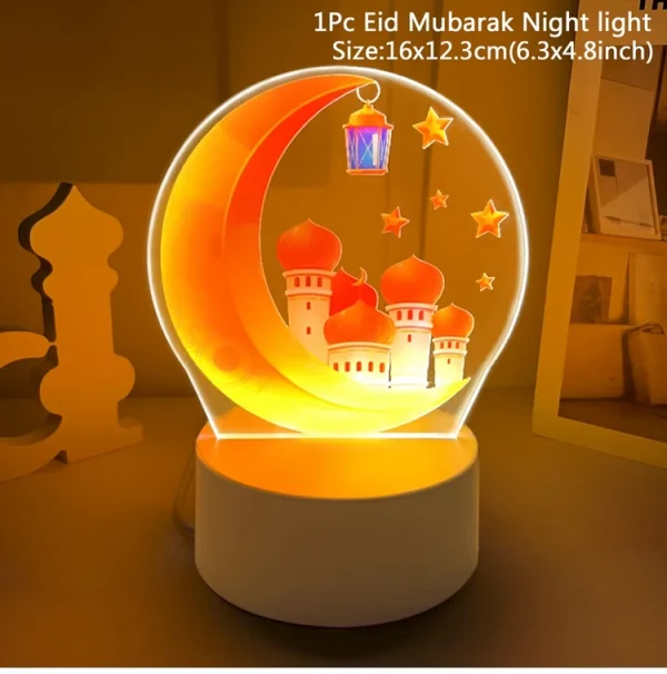 Eid Mubarak Night Light Ramadan Decoration
