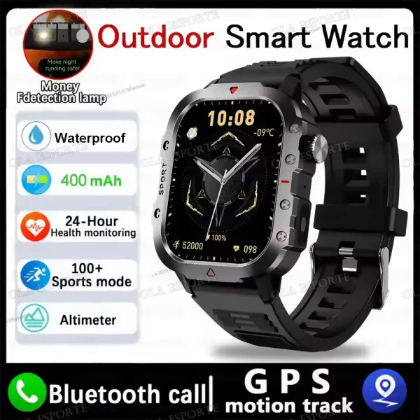 New SmartWatch Men For Women Militray Outdoor GPS Track Sport Watches