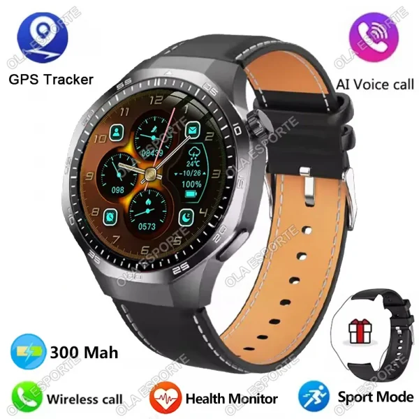 Android iOS Smart Watch Men HD AMOLED Screen GPS