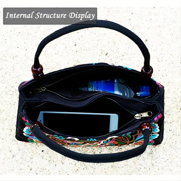 Stylish Floral Embroidered Handbag