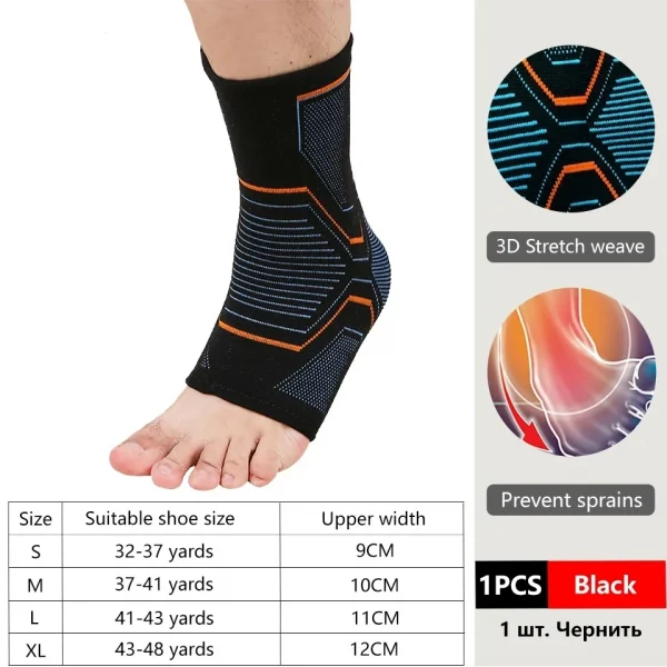 LOOGDEEL 1PCS Elastic Knitted Sports Ankle Support Brace Fitness Cycling