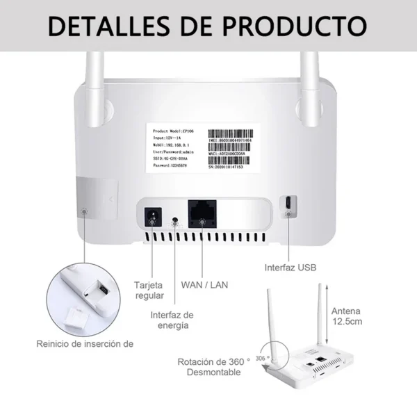 4G WiFi Router Wireless CPE