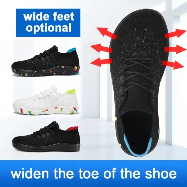 Wide Toe Men Sneakers Plus Size 39-48 Sports Shoes Fitness