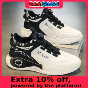 Mens Sneakers with Rotating Buckle Comfy Non Slip