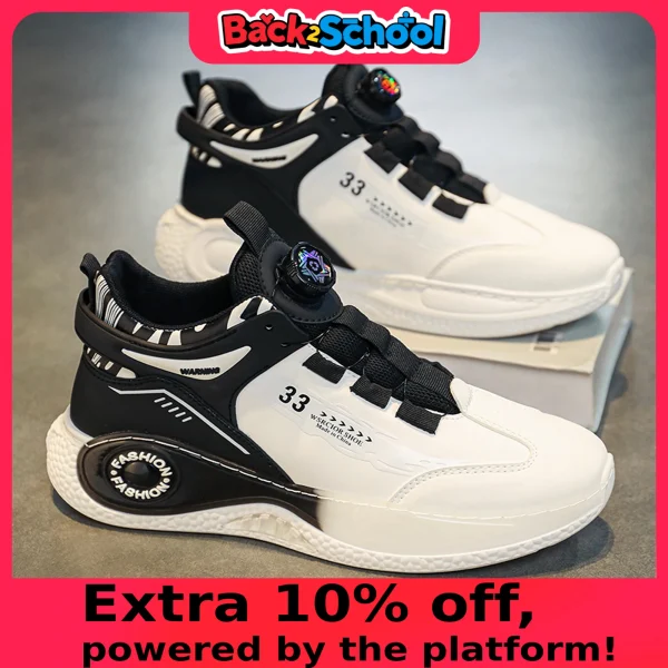 Mens Sneakers with Rotating Buckle Comfy Non Slip