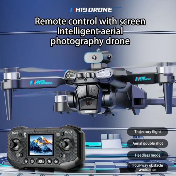 H19 جديد RC الطائرة بدون طيار المزدوج 4K كاميرا الطائرة بدون طيار تجنب العوائق كوادكوبتر التحكم الإلكتروني المهنية الطائرة بدون طيار طفل دمى هدايا