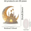 Eid Table Sign Acrylic Crescent Castle Ornament