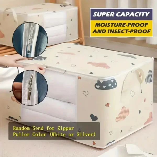 Large Capacity Multi-Purpose Storage Bag with Handles, Dustproof  Moisture-Resistant Odorless Non-Woven Fabric