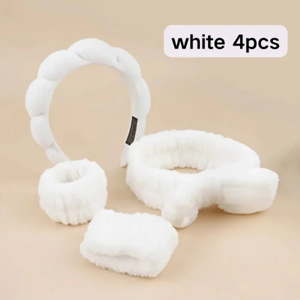 Sponge Spa Headband and Wristband Set