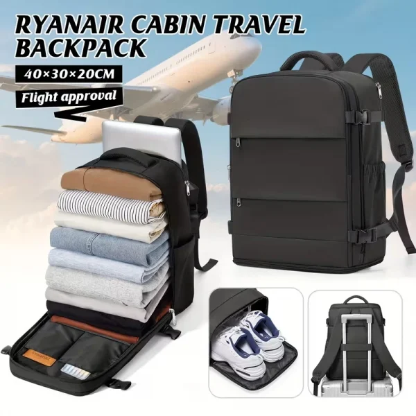 Women Men Hand Luggage Backpack Business College Laptop Travel Backpack