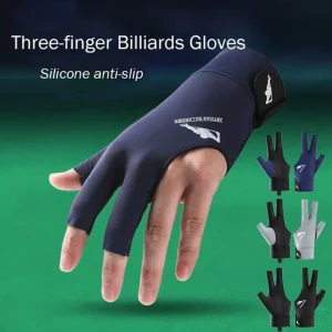 Left Right Hand Snooker Glove New Anti-slip Three Fingers Training Glove Elastic