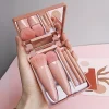 Portable Makeup Brush Set with Mirror