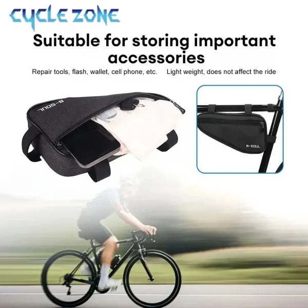 Bicycle Triangle Bag Bike Front Tube Frame Saddle Storage Bags MTB Cycling Pouch Durable Bike Versatile Bag Bicycle Accessories