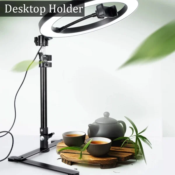 Photography Tripod with Ring Light and Phone Holder