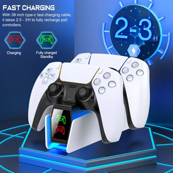 Dual Charging Station for PlayStation 5 Controllers
