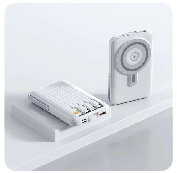 Wireless magnetic power bank 22.5W super fast charging 10000mAh suitable for watches, mobile power banks, lightweight and thin