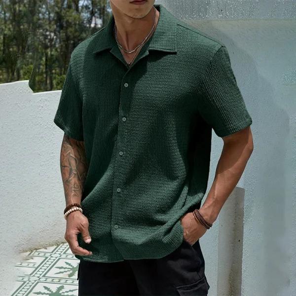Men Short Sleeve Casual Summer Shirt