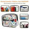 Medicine Cosmetic Bag Women Large Capacity Travel Organizer Easy Wipe Clean Toiletry Pouch Daily Use Trip Toiletry Travel Bag