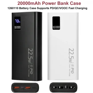 22.5W Fast Charging Power Bank DIY Kit 1260110 Battery Case Power Bank Type C Supports PD/QC/VOOC 20000mAh Power Bank Case