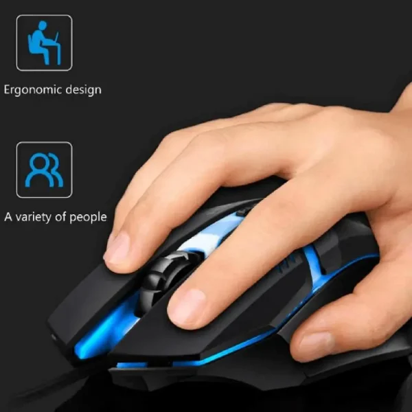 Ergonomic Gaming Mouse with RGB Backlight