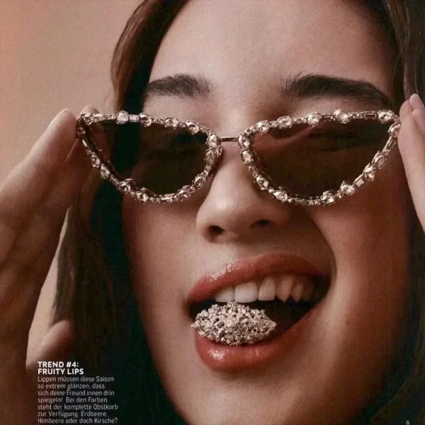 Cat Eye Metal Frame Sunglasses