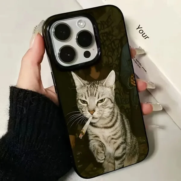 Smoking Cats Black Phone Case