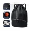 Drawstring Sports Backpack with Wet Dry Pocket