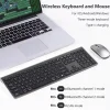 Bluetooth 5.0 & 2.4G Wireless Keyboard and Mouse Combo Multimedia Keyboard Mouse Set for iPad Macbook Android Laptop PC TV