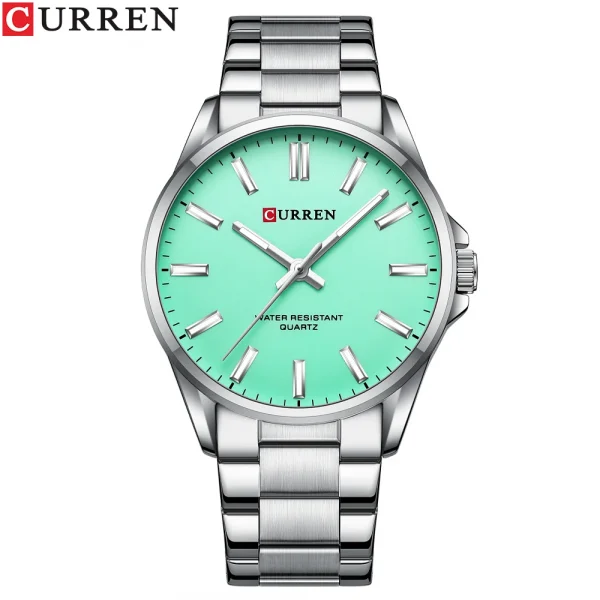 Men Stainless Steel Calendar Quartz Wristwatch