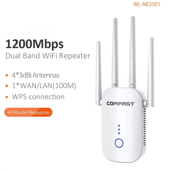 WiFi Repeater 1200Mbps Signal Booster
