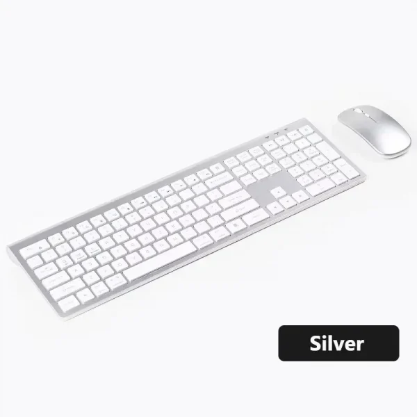 Bluetooth 5.0 & 2.4G Wireless Keyboard and Mouse Combo Multimedia Keyboard Mouse Set for iPad Macbook Android Laptop PC TV