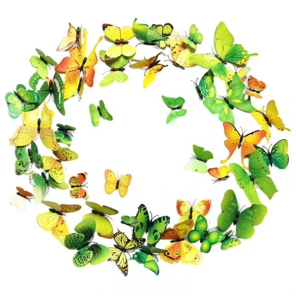 12PCS PVC 3D Butterfly Wall Decor Cute Butterflies