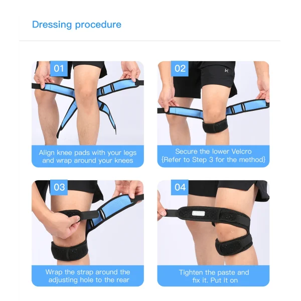 PCS Sports Kneepad Double Patellar Knee Patella Tendon Support Strap