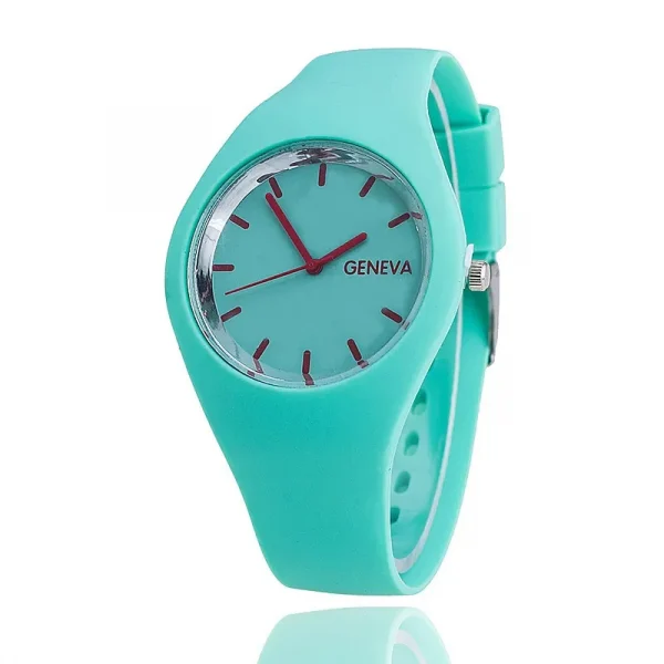 Women's Fashion Casual Sports Silicone Wristwatch