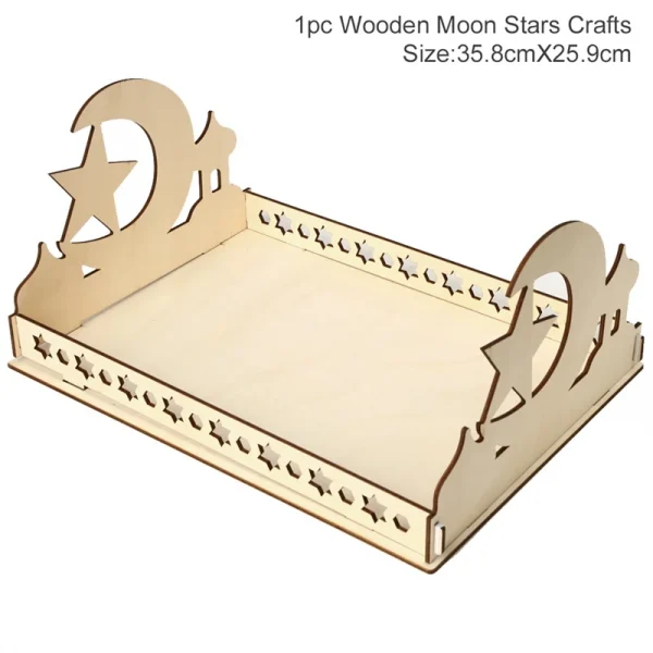 Eid Mubarak Wooden Tray Ramadan Decoration