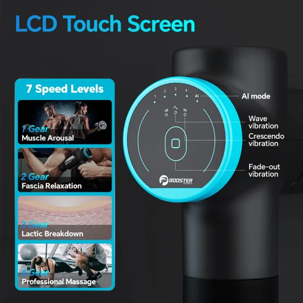 BOOSTER M2-12V LCD Display Massage Gun  Deep Muscle Massager Body Relaxation