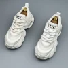 Men Leather Platform Sneakers Outdoor Casual Shoes