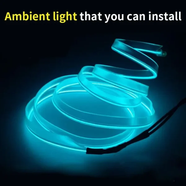 5m Car Interior Atmosphere Lighting LED Strip 5V DIY Flexible